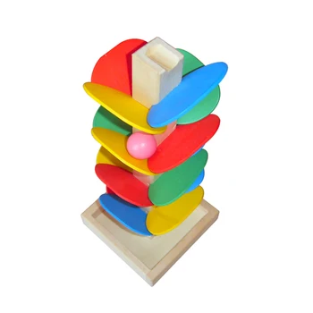 1 Nastavte Montessori Bloky Deti Drevené Strom Mramor Ball Drop Sledovať Vzdelávacie Hračky pre Deti, Spravodajský Blok Vianočné Hračky 86970