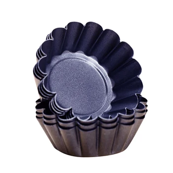 12pcs Non-stick Mini Uhlíkovej Ocele Koláč Panvice Opakovane Tartlet Vajcia Koláč Cupcake Formy na Pečenie Muffin Pohár 13097