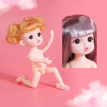 16 cm Cute Baby Doll Kiss Lele Princezná Dievča, Darček Hračky pre Deti 1/8 Kĺbov Bábika s Oblečením Oblek 338