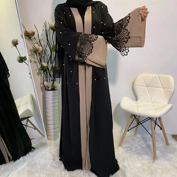 2020 Nové Módne Model Kaftan V Dubaji Arabčina Čipky Vzory Islamskej Turecko Ženy Šaty, Elegantné Indonézia Moslimských Abaya