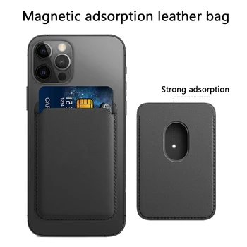 2021 Peňaženky Magnetické Prípade Magsafe iPhone 12 Pro Max 12 Mini Card Taška Magnetické Adsorpcie Držiteľa Karty Pre iPhone 12 Mini