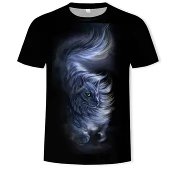 3D T-shirt Módne Letné Mužov Medveď Tlač Lesa Dizajn Krátke Rukáv v Pohode T-shirt Top Plus Veľkosť Oblečenie