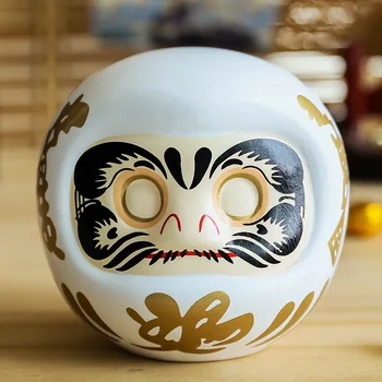 4 palcový Japonské Keramické Daruma Bábiky Šťastie Kúzlo Šťastia Ornament Fengshui Zen Plavidlá Peniaze Box Domáce Stolné Dekorácie, Darčeky