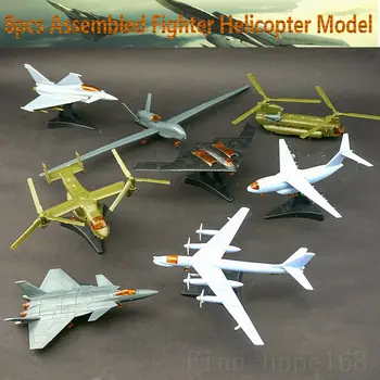 4D Rôznych Vrtuľník, Lietadlo, Lietadlo Montáž Model Puzzle Budovy Obrázok Akcia 1:165