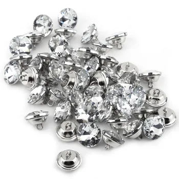 50pcs Šitie Tlačidlá Crystal Diamante Okrúhle Tlačidlá pre Oblečenie Remesiel Čelo DIY Oblečenie Tlačidlo Diamond Šitie Príslušenstvo