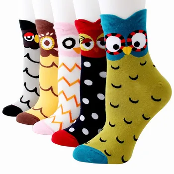 5Pairs/Veľa Žien Ponožky Roztomilý Kreslený Krátke Ponožky Módne Harajuku Študent Dievčatá Legrační Zviera Tlače Ponožky Jeseň v Zime Teplé #19 155281