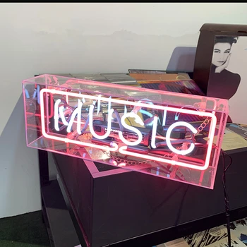 Akrylátové Sklo LED Neon Light Box na Vianočný Večierok Dovolenku Dekorácie Tvorivé Neónové Lampy Domova Izba Dekor Bar Neónový nápis Vlastné