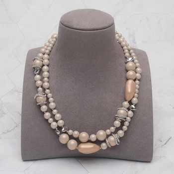 Amorita butik Fashion korálkové barokový dlhý sveter reťazca náhrdelník 3573