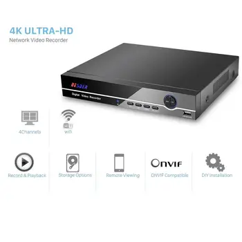 BESDER Mini 4CH POE NVR 48V HDMI 1080P Full HD Network Video Recorder KAMEROVÝ Systém Pre POE Fotoaparát domáci Bezpečnostný Systém ONVIF P2P 6366