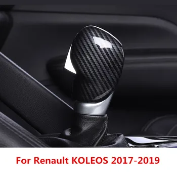 Carbon Fiber Vytlačené Auto Radenie Gombík Nálepku Krytu Styling Tvarovanie Výbava pre Renault Koleos 2017 2018 2019