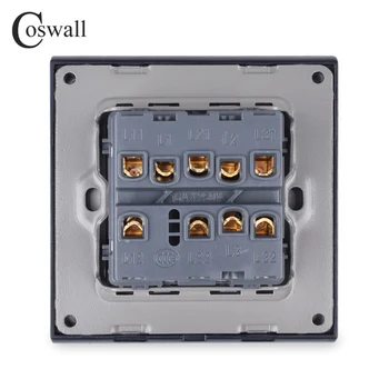 COSWALL PC Panel 3 Gang 2 tak On / Off Rocker Wall Light Switch Prepne Prejsť Cez Chodbu, Schodisko, Spínač DC 5-40V AC 90-250V 1446