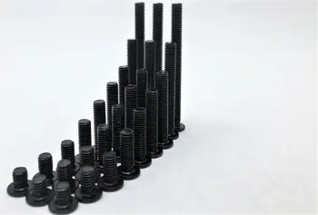 Funssor 50pcs 3D tlačiarne DIY M5 Nízky Profil Skrutky M5*30/35/40/45/50/55/60/65mm Čierna Farba