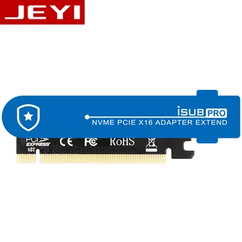 JEYI iSUB PCIE3.0 NVME Adaptér x16 PCI-E Plnej Rýchlosti M. 2 2280 hliníkový plech Tepelná vodivosť silikónového plátku čipu chladenie 787