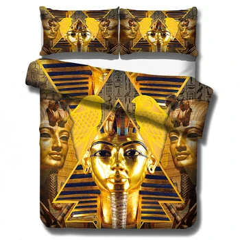 Kráľovná Egypta 3D posteľná bielizeň Nastaviť Obliečky Africkej Ženy Národnej Štýl Cumlík posteľná bielizeň Sady Obliečky Posteľná Bielizeň (NIE List)03 1481