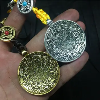 L# Tibetskej 9 Palácov 8 Sľubný Symbol Mantra OM Amulet Prívesok