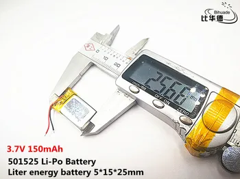 Liter energie batérie Dobré Qulity 3,7 V,150mAH,501525 Polymer lithium ion / Li-ion batéria pre HRAČKA,POWER BANKY,GPS,mp3,mp4 1031