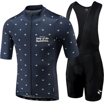 Maillot NOVÉ abbigliamento ciclismo estivo 2020 cyklistické oblečenie, súpravy, krátke nohavice s náprsenkou šortky pánske letné maillot ciclismo sady