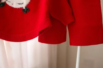 Malé dieťa dievča Oblečenie set sa Deti Vlnený Sveter 2pieces Zimné, Jesenné oblečenie vrchné oblečenie šaty, oblek pre dievčatá Vianočný kostým 1237