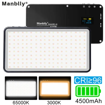 Manbily MFL-06 LED Video Svetlo Nabíjateľná 4500mAh Stmievateľné 3000K-6500K Vyplniť Svetla Pre SLR Fotoaparát fotografovanie Smartphone iPhone