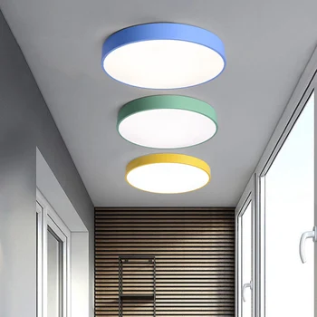 Multicolor ultra-tenký LED okrúhle Stropné svietidlo Moderného Panel na Čítanie Osvetlenie Zariadenie Obývacia Izba Kuchyňa Spálňa+ Diaľkové contro