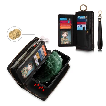 Multifunkčné módne zips mobilná peňaženka pre iPhone 6 6 7 8 Plus XR XS MAX 11 Pro max fhx-r1b multi-slot na peňaženky 97358