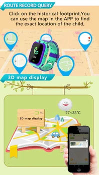 Novo Q12 Smart Hodinky LBS Dieťa SmartWatches Dieťa Sledovať, 1.44 Palcový Hlasový Chat GPS Vyhľadávanie Locator Tracker Anti Stratil Monitor s Box 2107