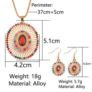 Náhrdelník náušnice šperky sada pre ženy indickej nastaviť retro šperky dámske maroko svadobné náušnice 134