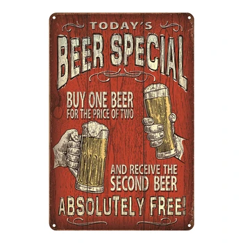 Pivo prihlásiť Vintage Zábavné Doma Pub, Bar Dekor Kov Doska Tin Prihlásiť 146725