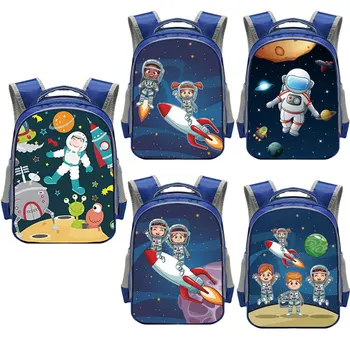 Planet / Astronaut Batoh pre Chlapcov Deti Loď Vzor Školské Tašky Galaxy Raketoplánu Školský Batoh Deti Bookbag 3954