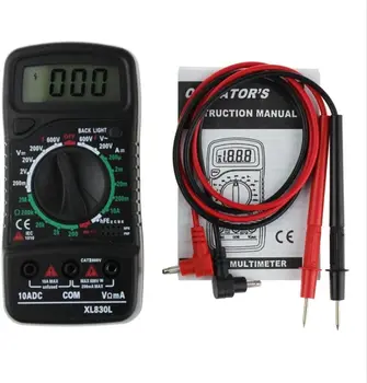Prenosné Domov LCD Digitálny Multimeter Voltmeter AC&DC Napätie Tester Okruhu Kontrola Bzučiak Digitálny Multimeter Čierna