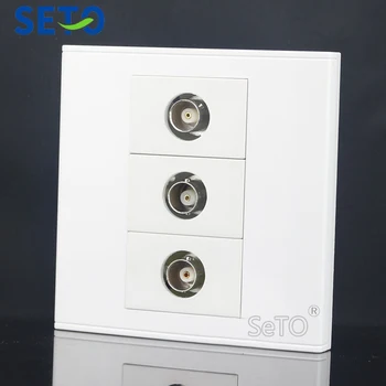 SeTo 86 Typ Tri Porty CCTV Kamera Security BNC Konektor na Stenu Doska Socket Keystone Modularitou 46696