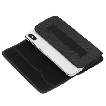 Univerzálny Bežné Telefónne Puzdro pre iPhone 11 Pro Max Xs XR X 6 7 8plus 5 se 4 Prípade Opasok Puzdro Oxford Látkové Taška Flip Cover