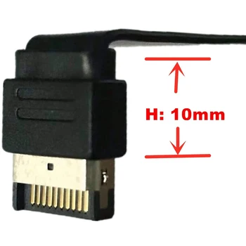 USB-C Panel Kábel Montáž základnej Dosky Rozšírenie Hlavičky Adaptér,Predný Panel Predlžovací Kábel pre Vnútorné 3.1 10G Gen2 20kolíkový