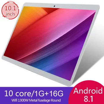 V10 Klasický Tablet 10.1 Palcový HD Veľkej Obrazovke Android 8.10 Verzia Fashion Prenosný Tablet 1G+16 G Biely Tablet 5150