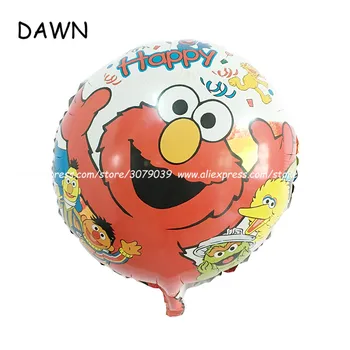 Veľkoobchod 50pcs/veľa 45*45 cm Sesame Street ELMO hélium balón Almo fóliové balóniky dieťa narodeniny nafukovacie hračky globos