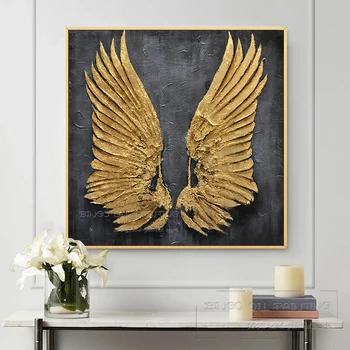 Vynikajúci Maliar Čisto Ručne maľované Módne Stenu Umenie Abstraktné Krídla olejomaľba na Plátne Krásy Výtvarné Umenie Krídla olejomaľba