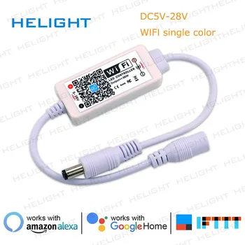 WIFI Bluetooth jednu farbu RGB RGBW pásy radič IR24K/RF21K Hudby radič Phone/Hlasovým ovládaním pre LED Pásy 1297