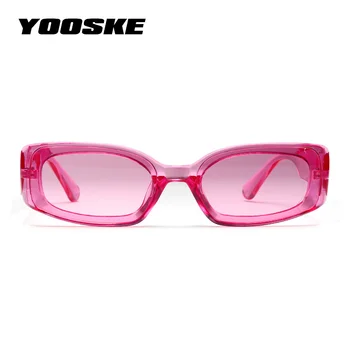 YOOSKE Vintage Malé Námestie, slnečné Okuliare Ženy Značky Dizajnér Retro Slnečné okuliare, Obdĺžnik Slnečné Okuliare Žena Candy Farby Eyewears 2082