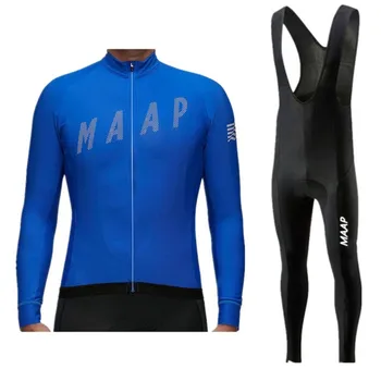 Zimné MAAP 2020 Cyklistika Dres Suit Mens Top Teplé Fleece Cyklistické Dresy Ciclyng Bib Sady Trajes campera chaqueta ciclismo mtb auta 3415