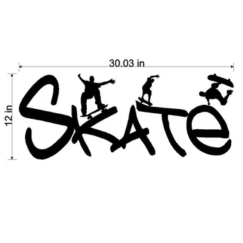 Extrémny Šport Skate Citácie Vinyl Na Stenu-Nálepky Korčuliarov S Skateboard Nástennú Maľbu Kotúča, Šport, Séria Domov Spálňa Pohode DecorM-47