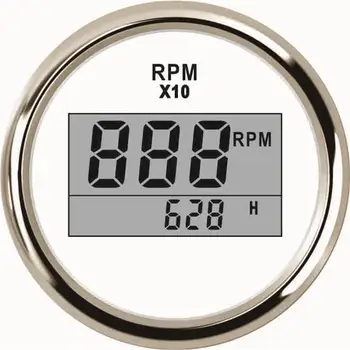 Nové 52mm snímač Rýchlosti Digitálny Tachometer Motor Hourmeter 0-9990RPM Morských Prívesné Vozidlo Auto, Loď Nepremokavé RPM Meter