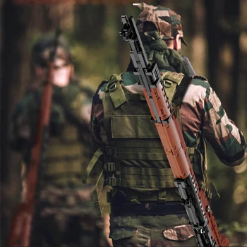 PLESNE KRÁĽ Sa Motorizovaná MOC Techniku SWAT Military Pušku Mauser 98k Sniper Pištole, Zbraň Model Stavebné kamene, Tehly Dieťa Hračky