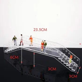 2 ks/veľa Architektúry zmenšený Model Transparentný Vonkajší Most Na Vlak Layout