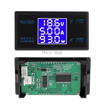 DC 0-50 5A 250W Voltmeter Ammeter Wattmeter LCD Panel Napätie Amp Power Meter F14 20 Dropship