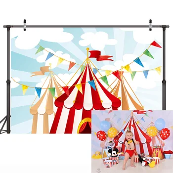Cirkus slon kulisu pre fotografovanie zábavný park pozadí Novonarodené Deti Portrét cirkus tému narodeninovej party Deti