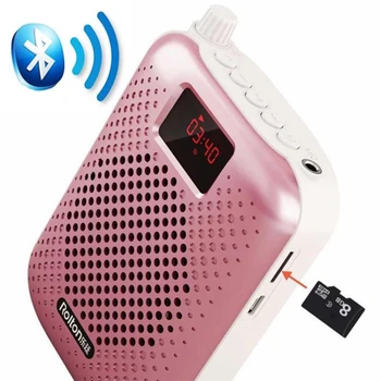 Mini K500 Mikrofón Bluetooth Hlasný reproduktor Prenosný Automatické Párovanie Hlas Zosilňovač Megaphone Reproduktor USB Nabíjanie Pre Vyučovanie
