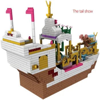 LOZ 1500pcs Priateľmi Princess Royal Oslava Loď 3D Model DIY Diamond Mini Stavebné Bloky Údaje Sady Hračky pre Deti, Dievčatá